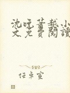 沈晚萧越小说全文免费阅读