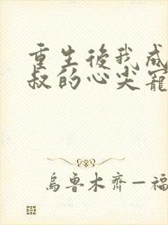 重生后我成了皇叔的心尖宠原版