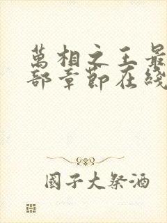 万相之王最新全部章节在线阅读