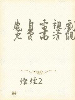 岁月电视剧全集免费高清观看完整版封面