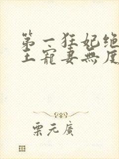第一狂妃绝色邪王宠妻无度人物封面