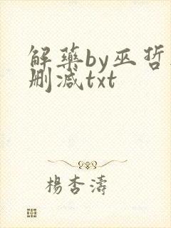 解药by巫哲无删减txt