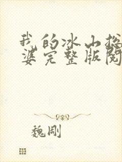 我的冰山总裁老婆完整版阅读