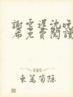谢云迟沈晚梨叶希免费阅读