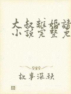 大叔离婚请签字小说完整免费