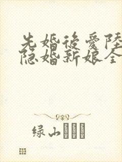 先婚后爱陆总的隐婚新娘全文免费阅读
