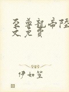 至尊龙帝陆鸣全文免费封面