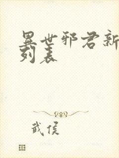异世邪君新章节列表封面