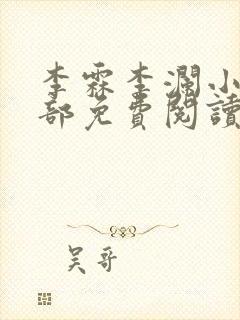 李霖李澜小说全部免费阅读封面