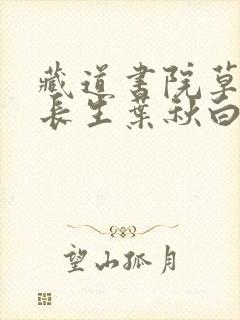 藏道书院草堂陆长生叶秋白小说名字