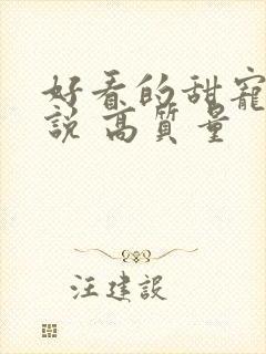 好看的甜宠文小说 高质量
