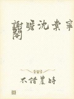 谢瞻沈棠宁笔趣阁