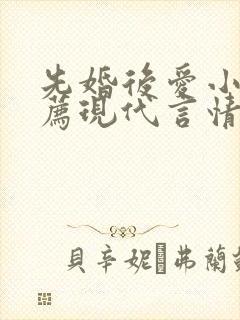 先婚后爱小说推荐现代言情