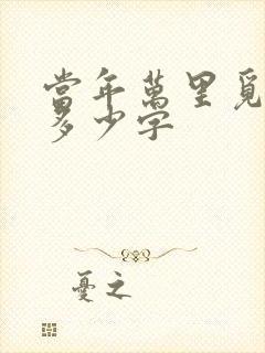 当年万里觅封侯多少字