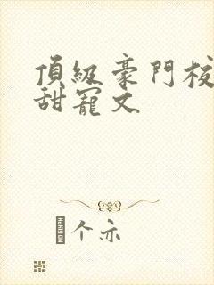 顶级豪门校园的甜宠文