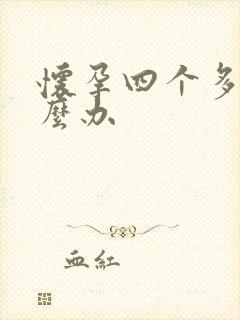 怀孕四个多月怎么办
