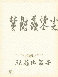 林凡叶惜小说免费阅读全文