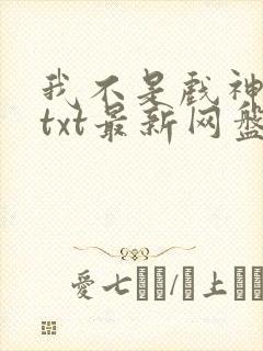 我不是戏神小说txt最新网盘