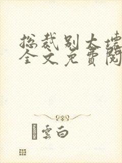 总裁别太坏小说全文免费阅读封面