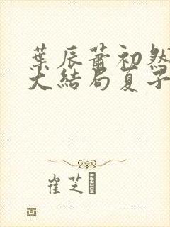 叶辰萧初然小说大结局夏子安