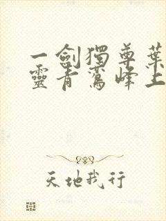 一剑独尊叶玄叶灵青鸾峰上