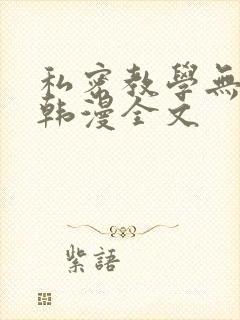 私密教学无删减韩漫全文封面