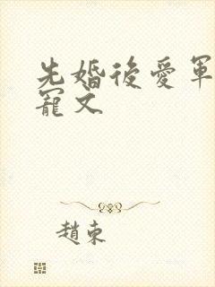 先婚后爱军婚甜宠文封面