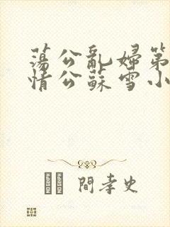 荡公乱妇第1章情公苏雪小说