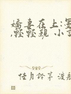 娇妻在上:墨少,轻轻亲 小说免费