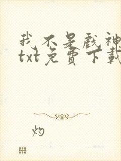 我不是戏神小说txt免费下载封面