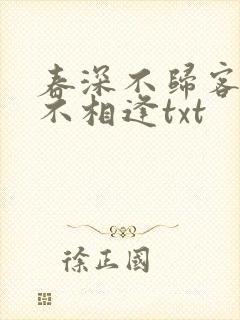 春深不归客清梦不相逢txt封面