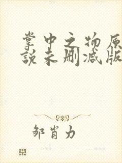 掌中之物原著小说未删减版