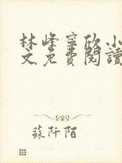 林峰宁欣小说全文免费阅读在哪下