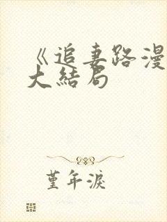 《追妻路漫漫》大结局封面