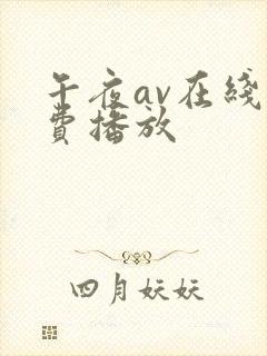 午夜av在线免费播放