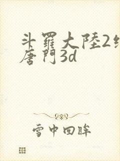 斗罗大陆2绝世唐门3d封面