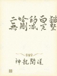 二哈的白猫师尊无删减完整版