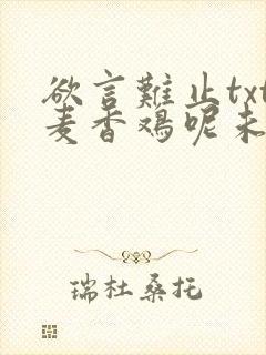 欲言难止txt麦香鸡呢未删减
