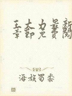 王大力最新更新章节免费阅读全文无