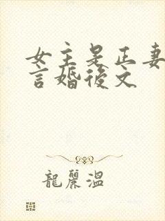 女主是正妻的古言婚后文