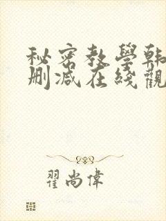 秘密教学韩漫无删减在线观看封面
