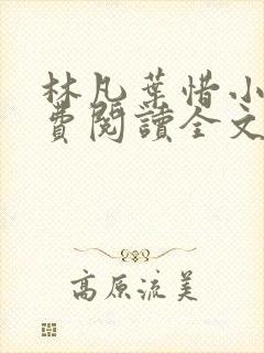 林凡叶惜小说免费阅读全文最新章节笔趣阁封面