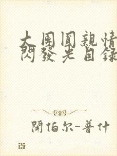 大团圆亲情会闪闪发光目录