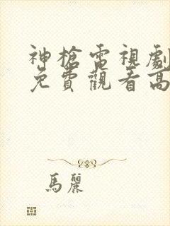 神枪电视剧全集免费观看高清完整版