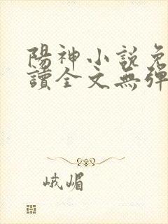 阳神小说免费阅读全文无弹窗