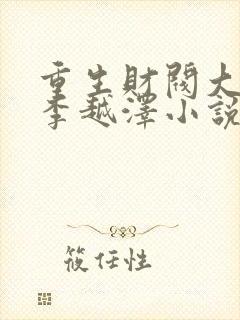重生财阀大少爷李越泽小说原著封面
