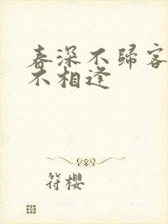春深不归客清梦不相逢封面