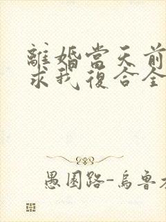 离婚当天前夫跪求我复合全本下载txt