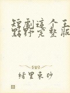 短剧这个王妃有点野完整版封面