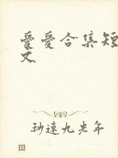 爱爱合集短篇辣文
